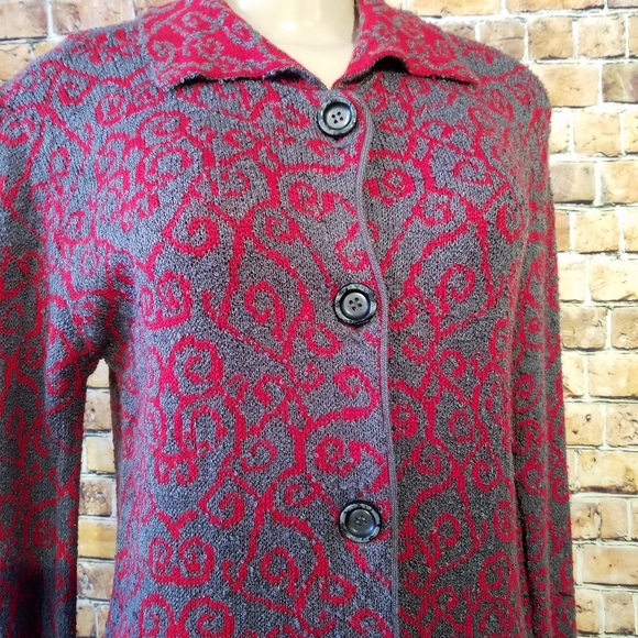 Adolfo Sport Button Sweater - Picture 2 of 3